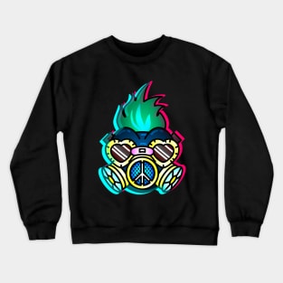 Punky Gas Mask - Red and Blue Ed. Crewneck Sweatshirt